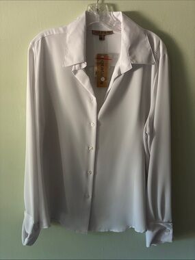 Notations White Long-Sleeve Dress Shirt